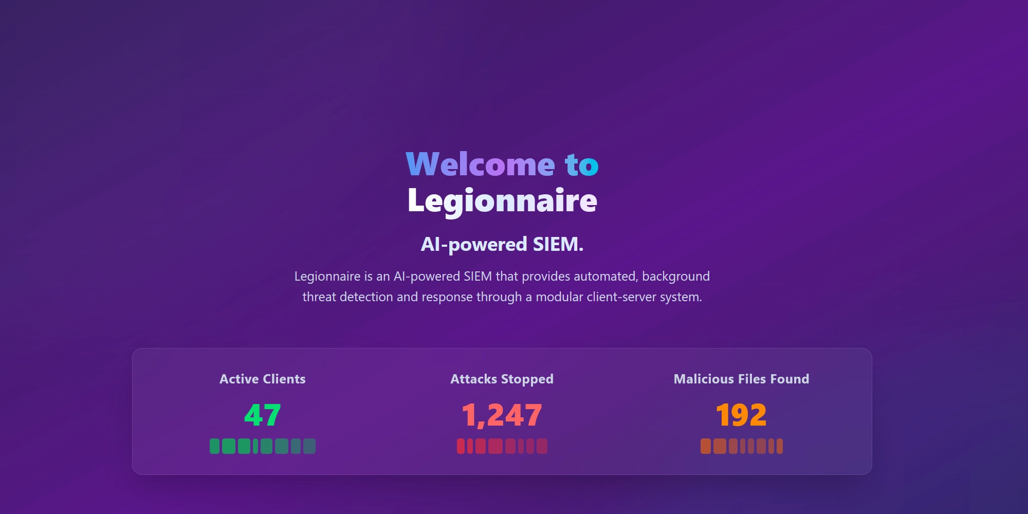 Cover Image for Legionnaire - ML Powered SIEM